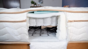 interior of an innerspring mattress