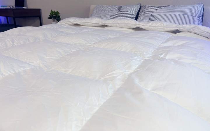 A close up image of the Luxome ClimaSense Comforter's cover.
