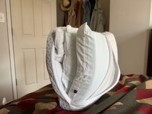 Adjustable layers of a Luxome LAYR Pillow