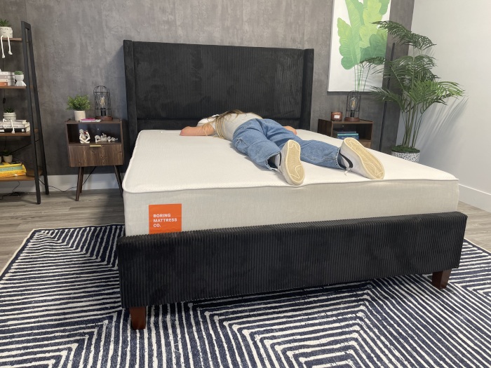 Stomach sleeping on a Boring Hybrid Mattress