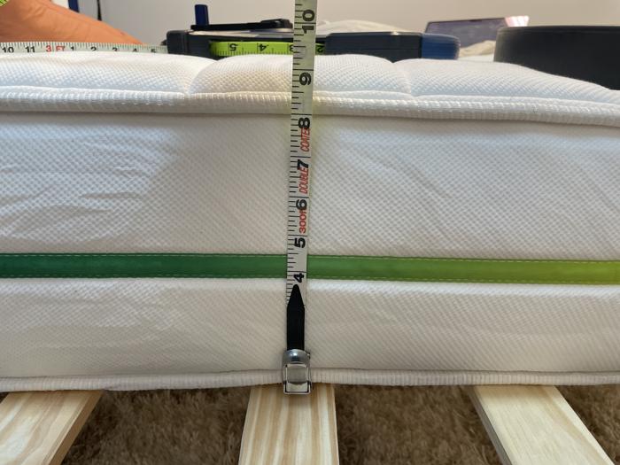 Measuring a Helix Kids mattress