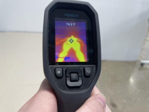 Thermal imaging of the Nolah Natural Mattress after being slept on