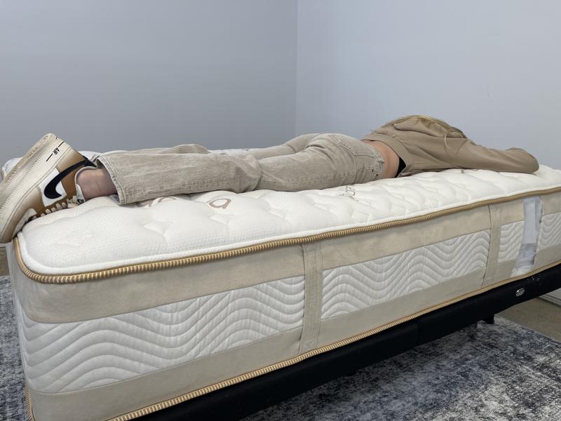 Stomach-sleeping on a Saatva Rx Mattress