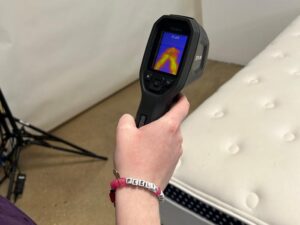 Thermal imaging of the WinkBed Plus Mattress after being slept on