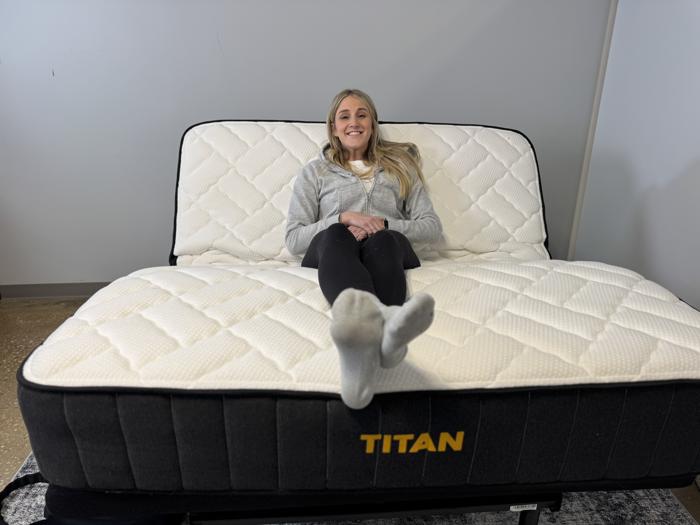Titan Plus Mattress on a platform bed 1