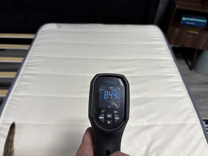 Thermal readings of a Birch Kids Mattress