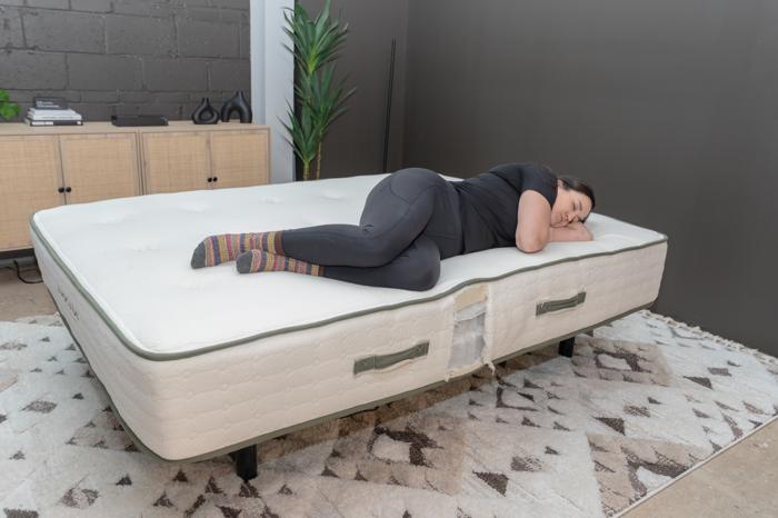 Side-sleeping on the Avocado Green Mattress