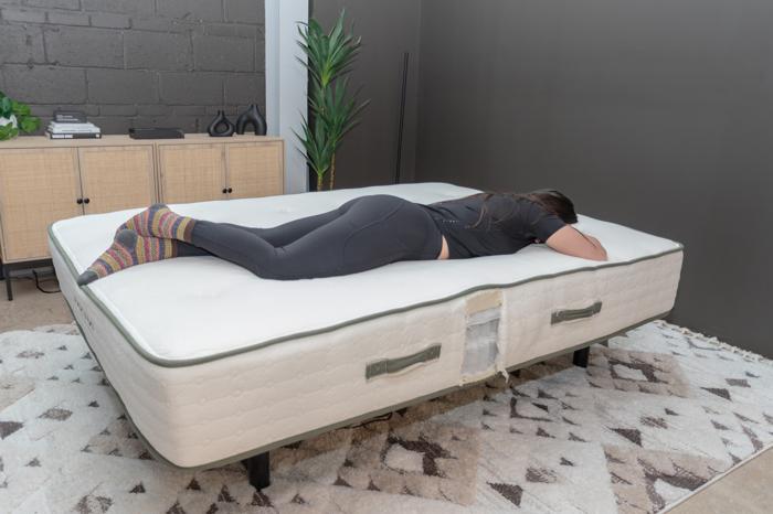 Stomach-sleeping on the Avocado Green Mattress