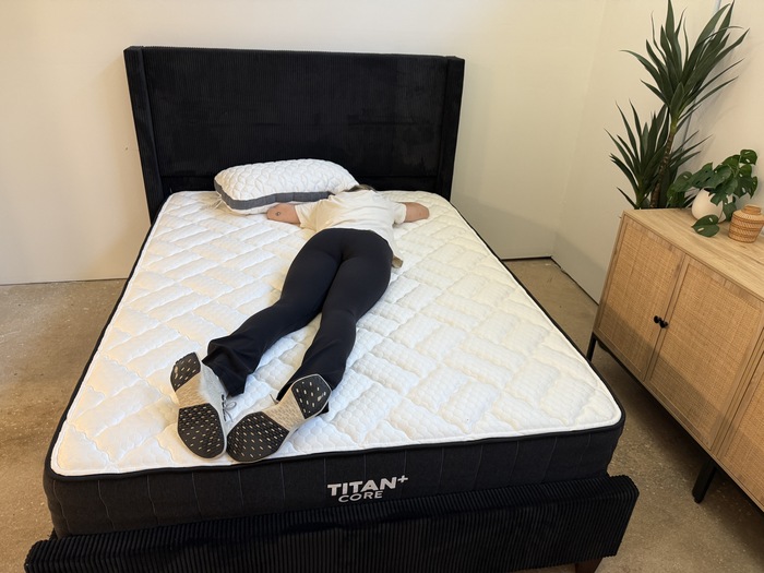 Stomach sleeping on the Titan Plus Core mattress