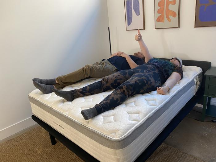 Partner test on the Helix Plus Mattress