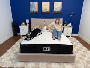 Partner test on the Plank Firm Luxe Mattress